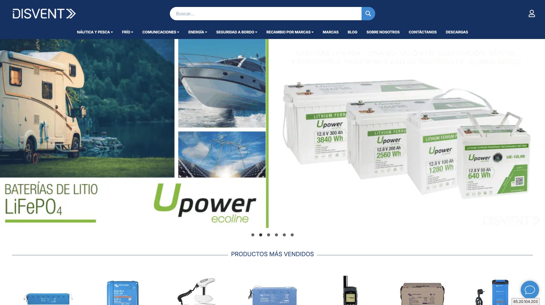 Portada de la tienda Disvent